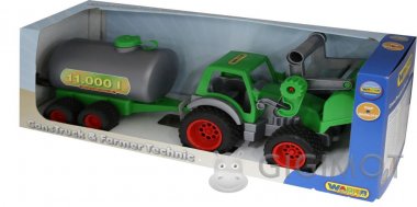 Трактор-погрузчик Wader (Полесье) «Фермер-техник» с цистерной, 37763