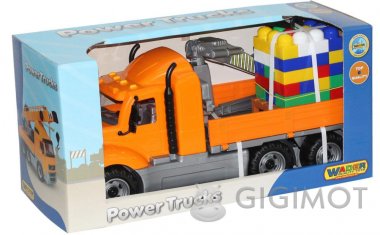 Автомобіль-кран Polesie «Майк» з маніпулятором + конструктор «Супер-Мікс», 55590