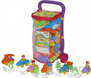 Набір Polesie Візок «Caddie» + Конструктор «Будівельник», 54487